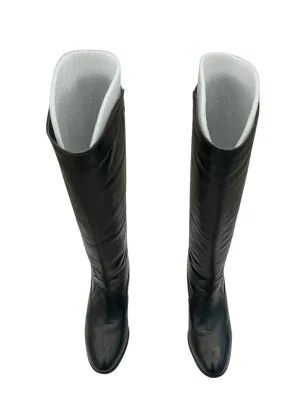 Darryl Leather Heeled Long Boots