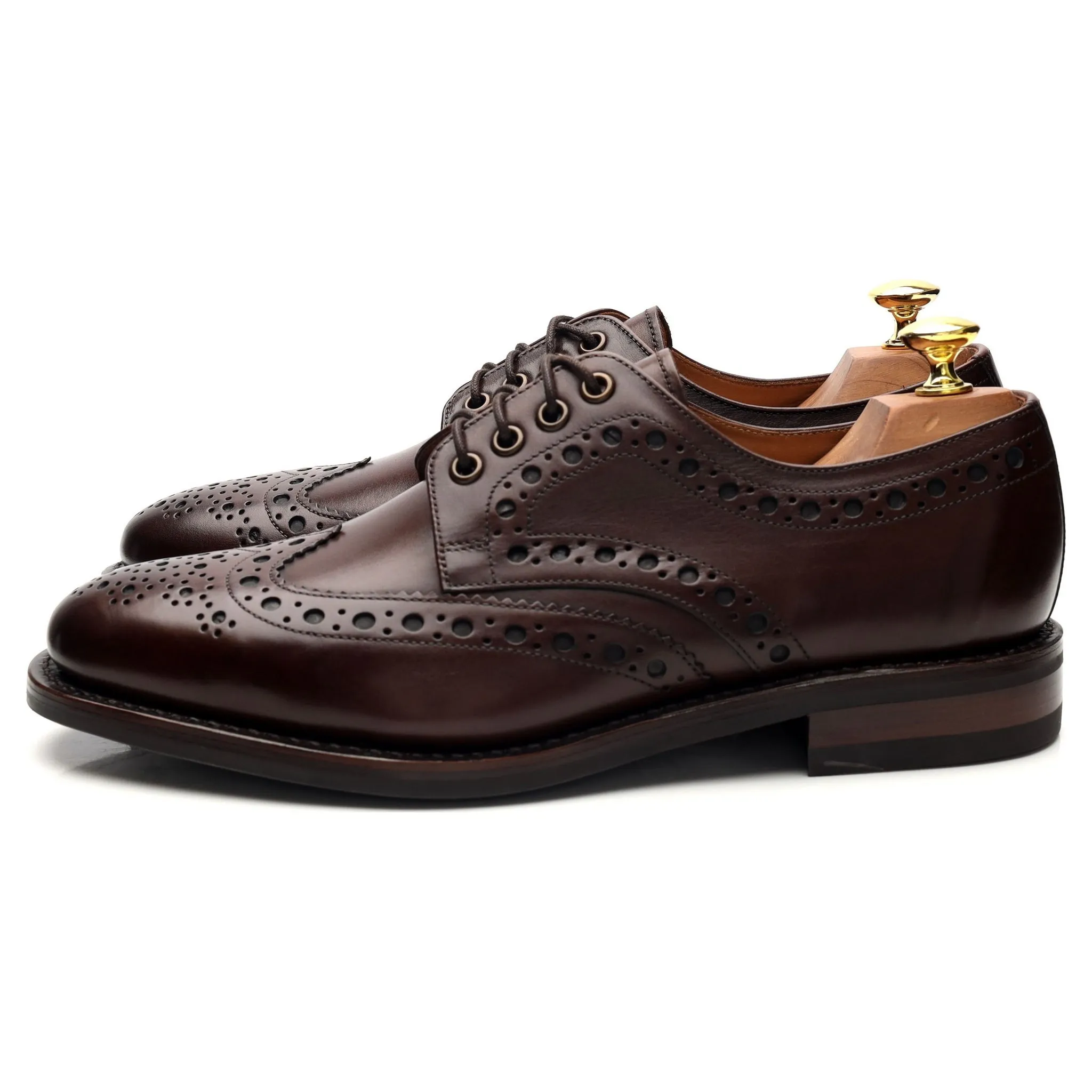 Design 'Sutherland' Dark Brown Leather Derby Brogues UK 8 F