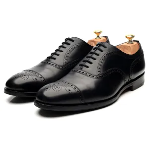 'Diplomat' Black Leather Oxford Semi Brogues UK 12 F