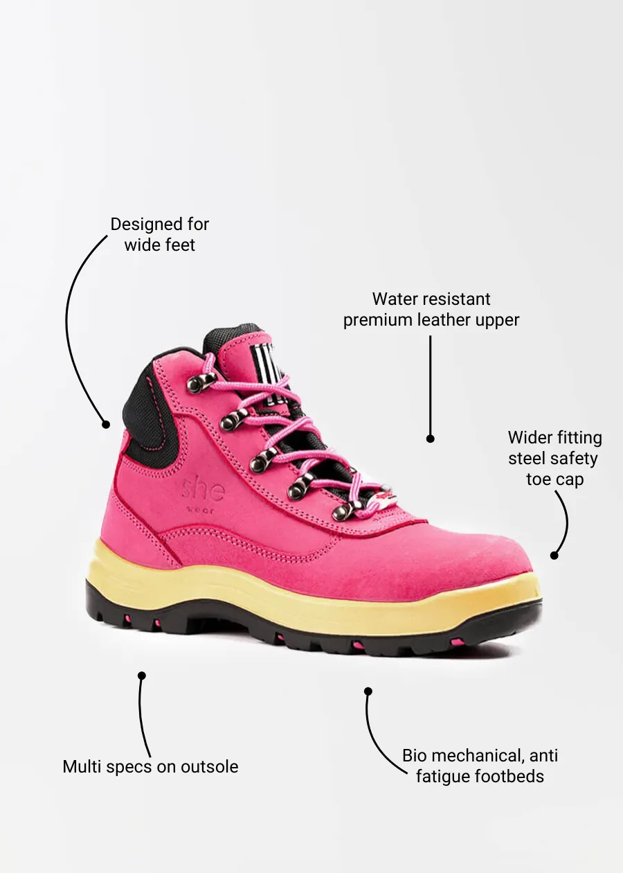 Does: ladies safety work boots (hiker style)