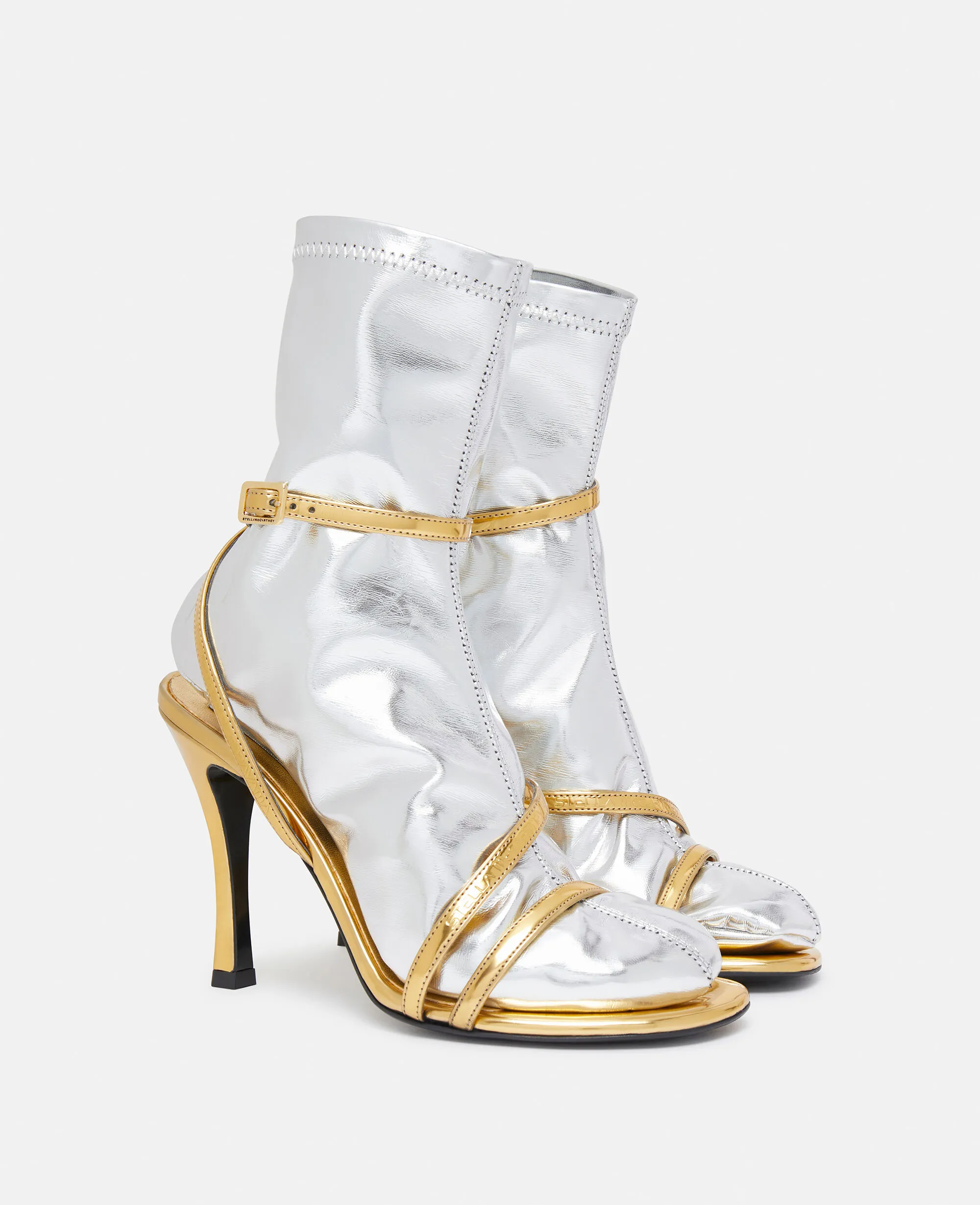 Double-Chromatic Sock-Effect Heeled Boots