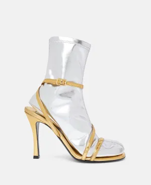 Double-Chromatic Sock-Effect Heeled Boots