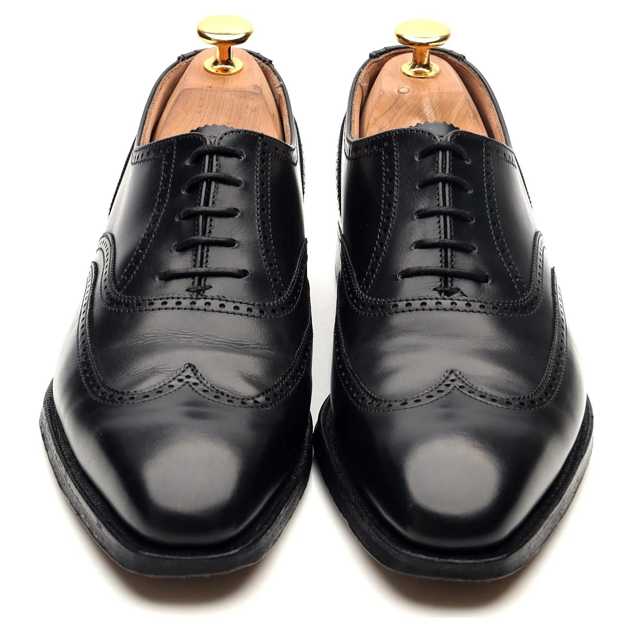 'Drummond' Black Leather Oxford Brogues UK 5.5 E