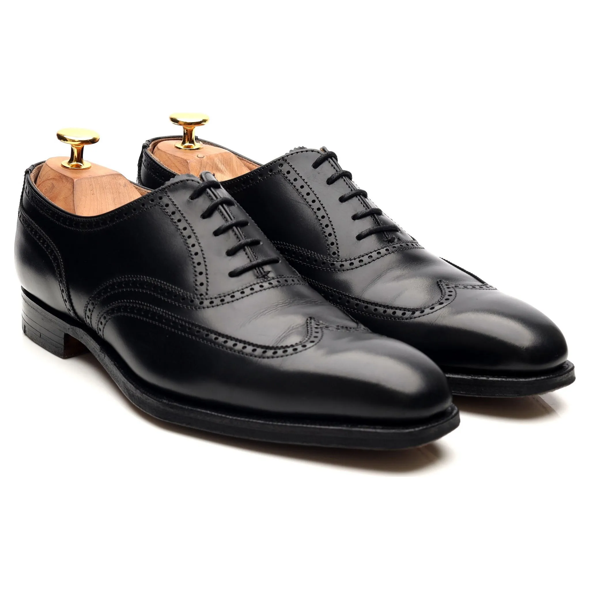 'Drummond' Black Leather Oxford Brogues UK 5.5 E