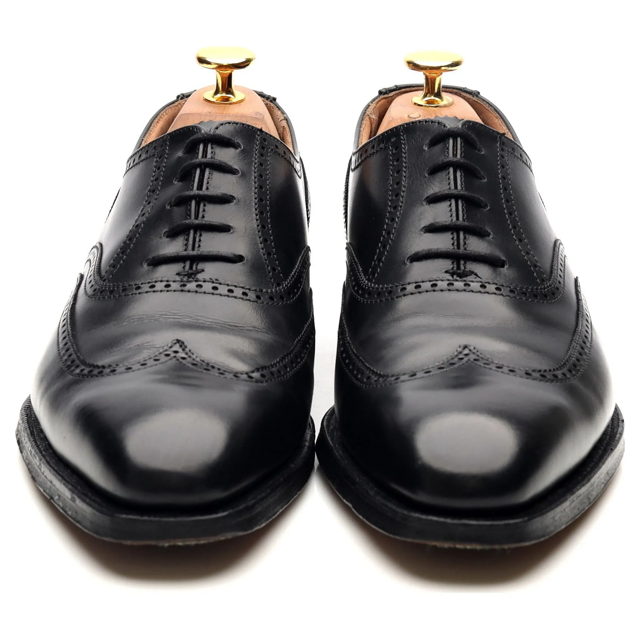 'Drummond' Black Leather Oxford Brogues UK 5.5 E