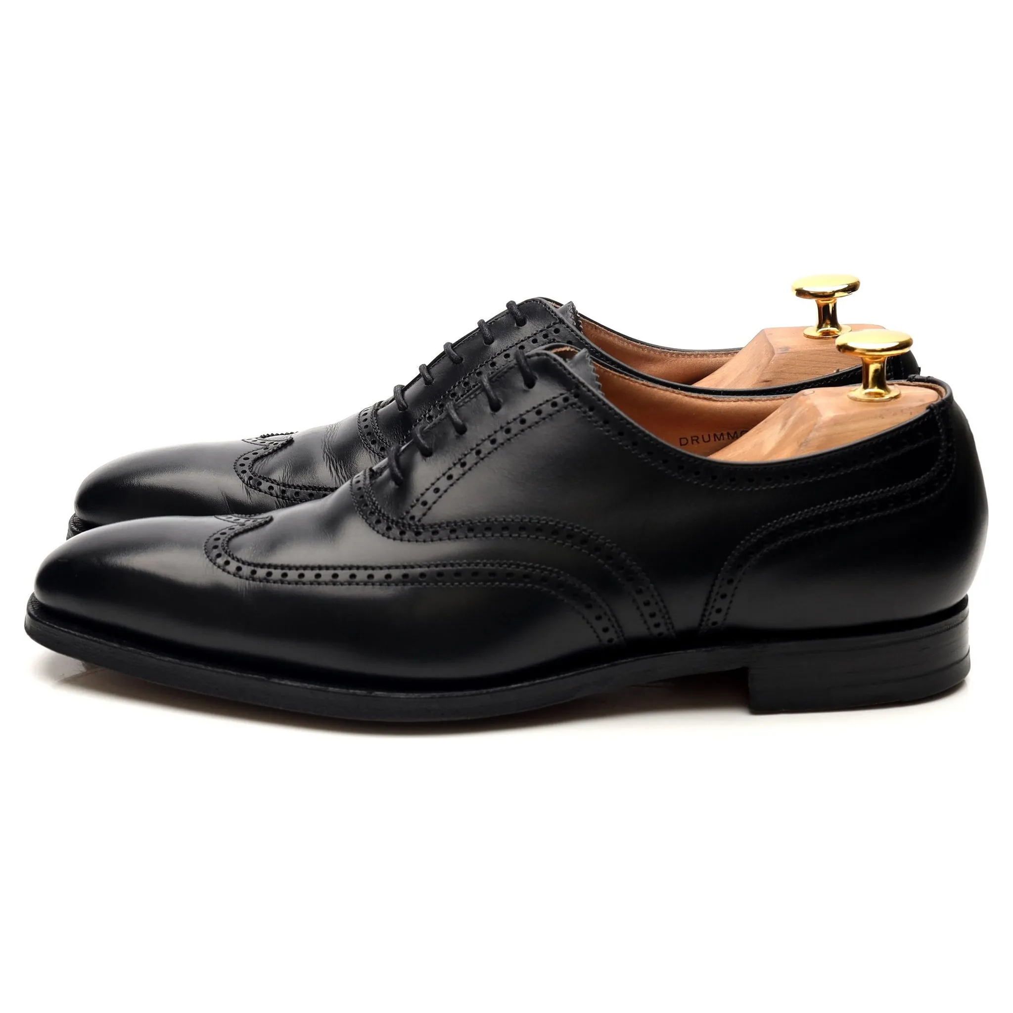 'Drummond' Black Leather Oxford Brogues UK 5.5 E