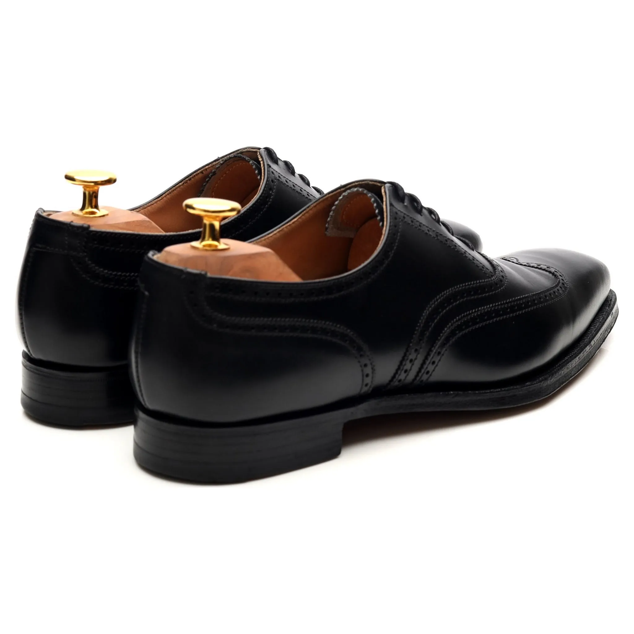 'Drummond' Black Leather Oxford Brogues UK 5.5 E