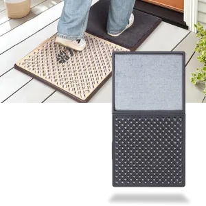 Dual Cleaning Zones Sanitizing Door Mat