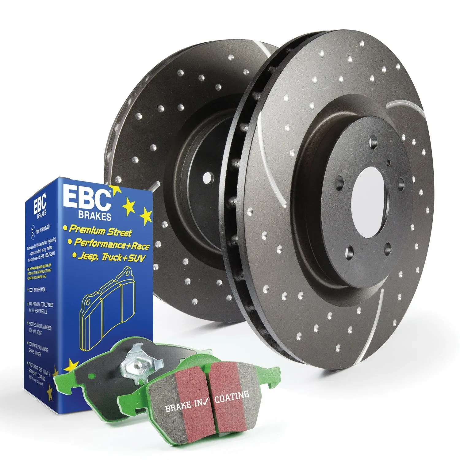 EBC Brakes S10KF1162 S10 Kits Greenstuff 2000 and GD Rotors