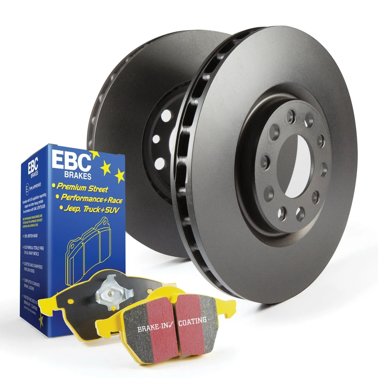 EBC Brakes S13KF1286 S13 Kits Yellowstuff and RK Rotors