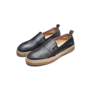 ElegantLux Cow Leather Slip-on Loafers