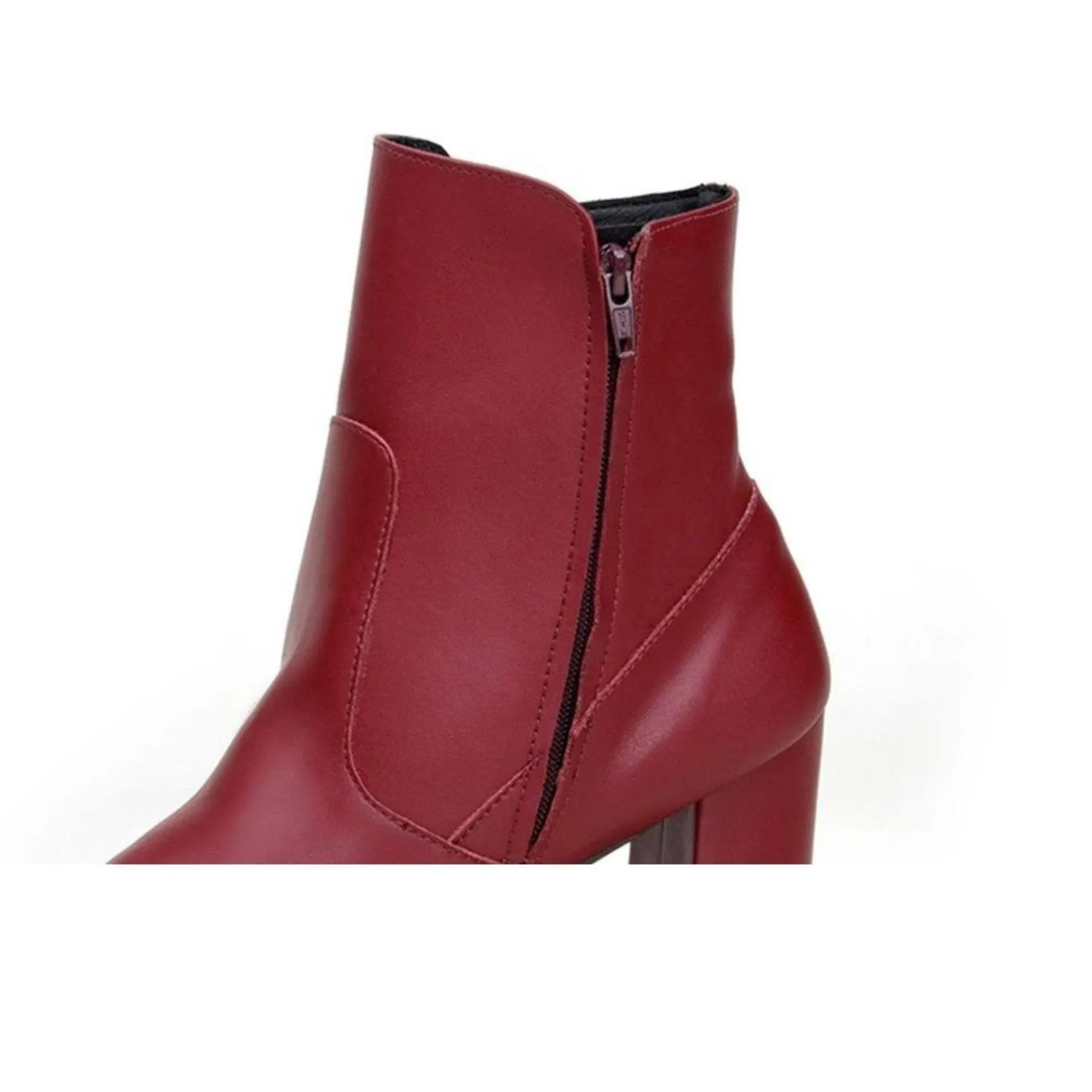 'Elza’ Women's High-Heeled Vegan Boot by Ahimsa - Burgundy