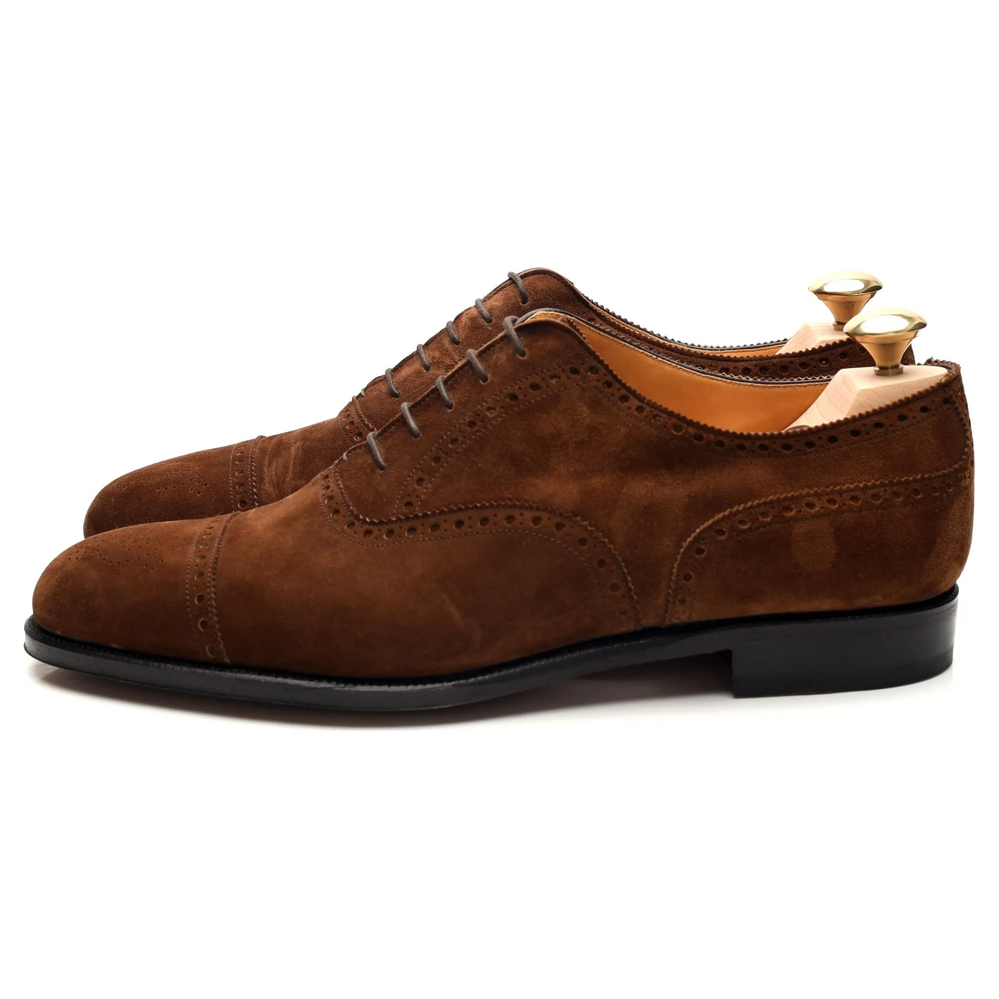 Esquire 'Cadogan' Brown Suede Oxford Brogues UK 8.5 E