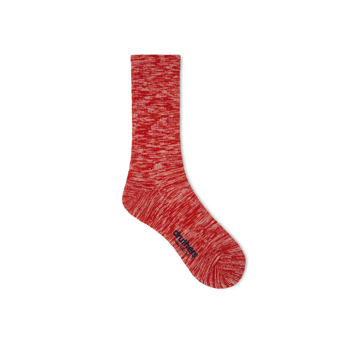 EVERYDAY ORGANIC COTTON MELANGE CREW SOCK - RED MELANGE