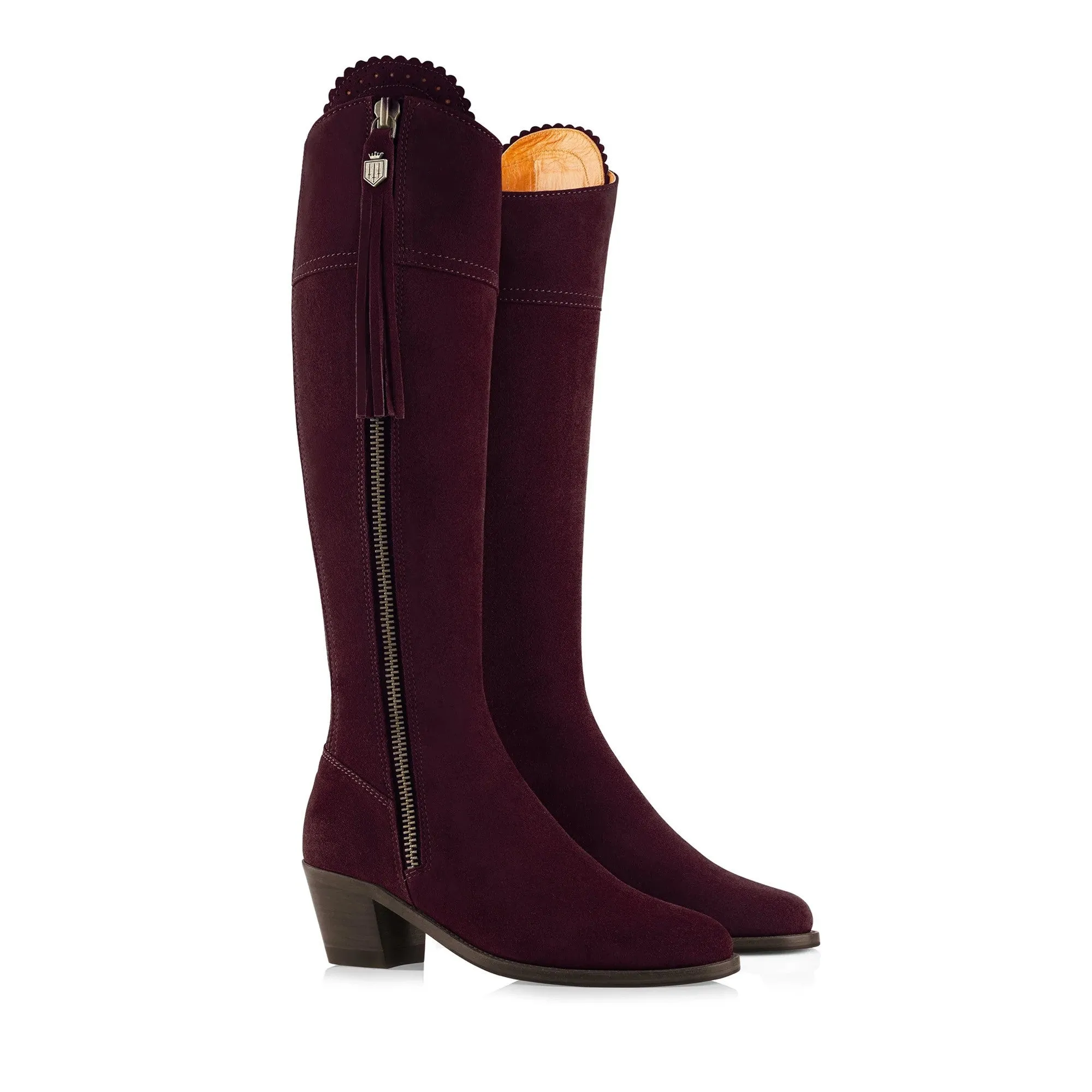 Fairfax & Favor Heeled Regina Boot - Plum