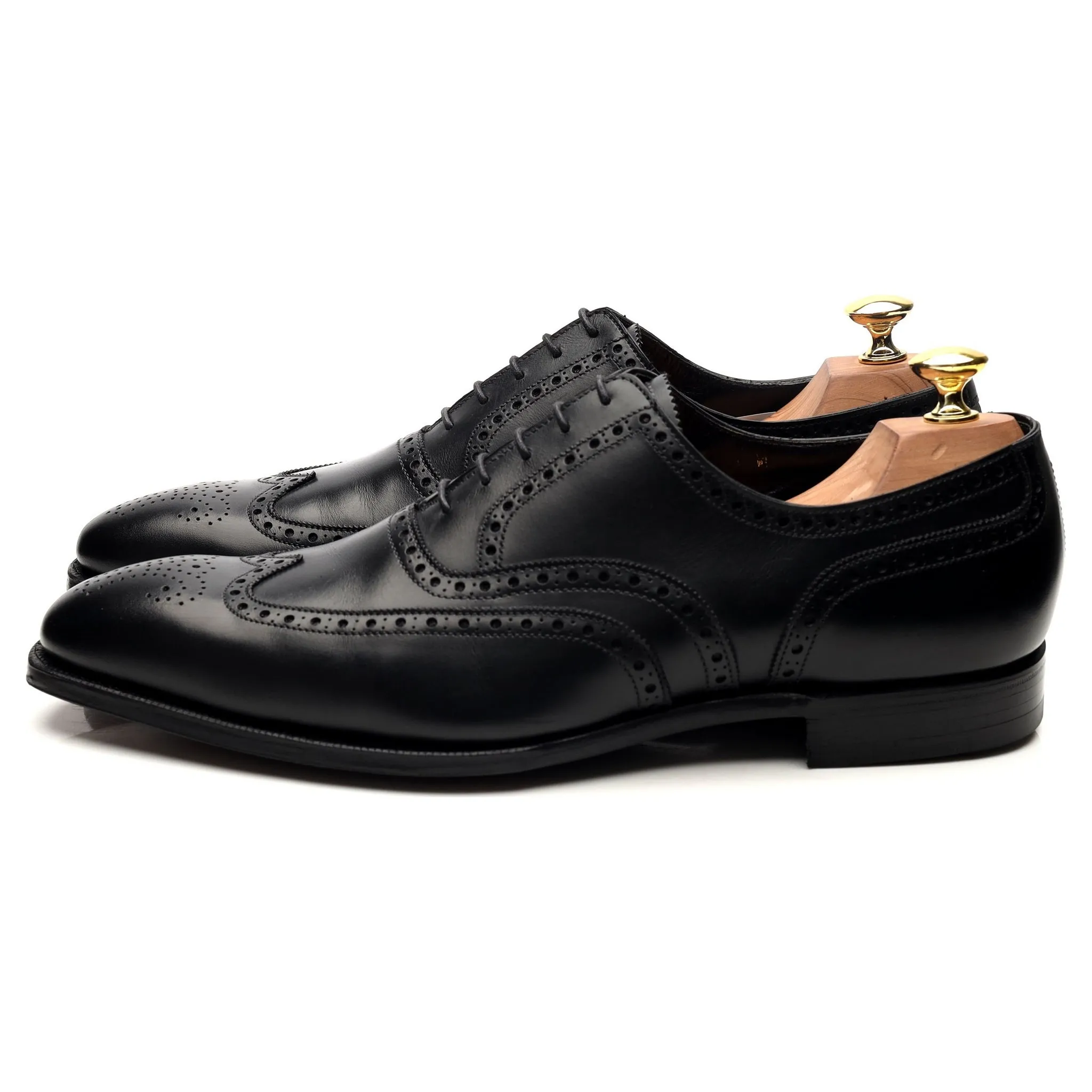 'Fairford' Black Leather Brogues UK 8.5 E