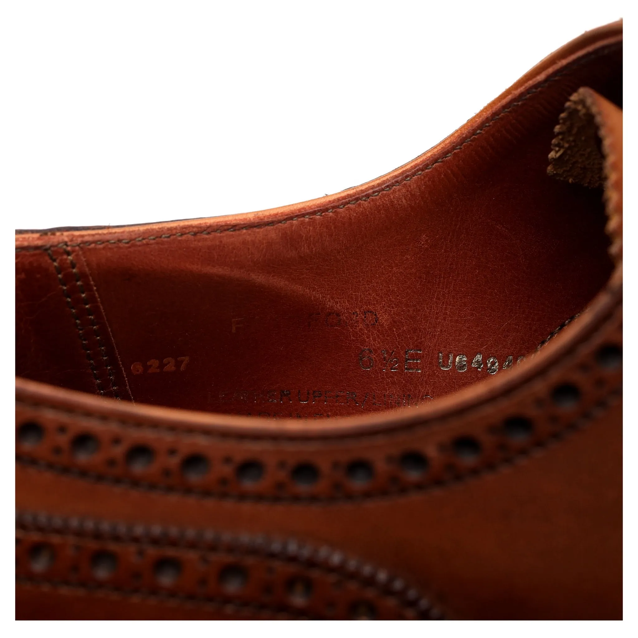 'Fairford' Brown Leather Oxford Brogues UK 6.5 E