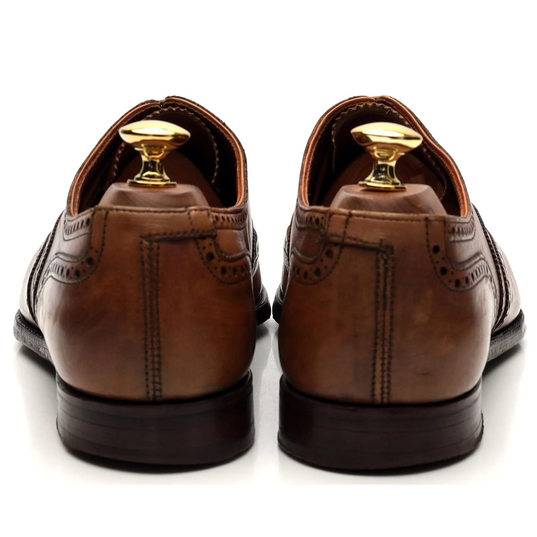 'Fairford' Tan Brown Leather Oxford Brogues UK 6.5 E