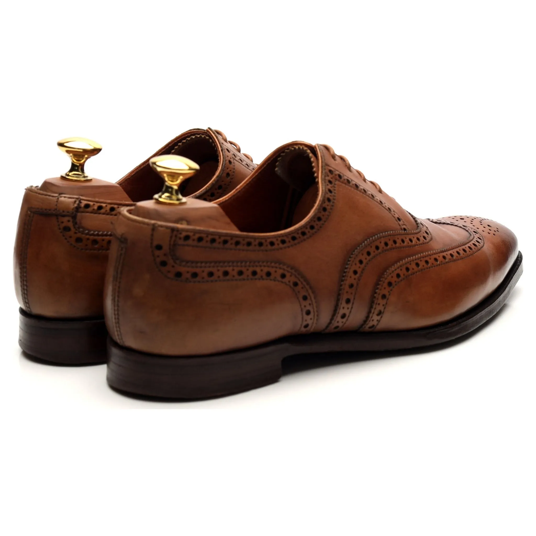 'Fairford' Tan Brown Leather Oxford Brogues UK 6.5 E