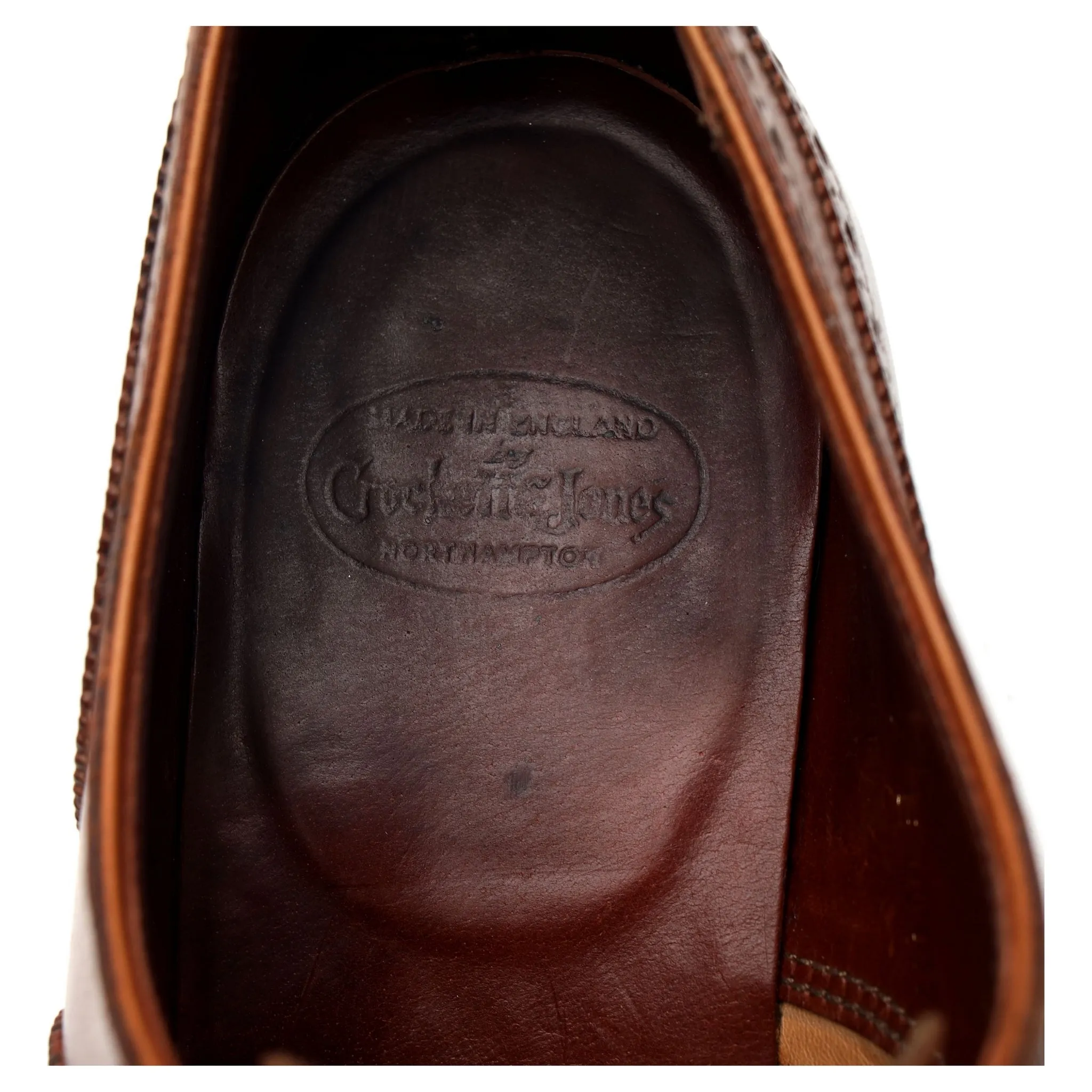 'Fairford' Tan Brown Leather Oxford Brogues UK 7 E