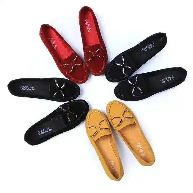 Fashion Bowknot Flats Shoes Women Casual Solid Loafers Cozy Shoes