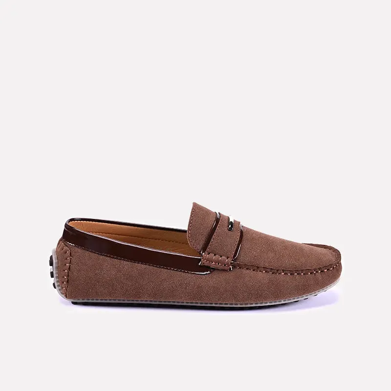 Ferguson Brown Classic Suede Loafers 0130833