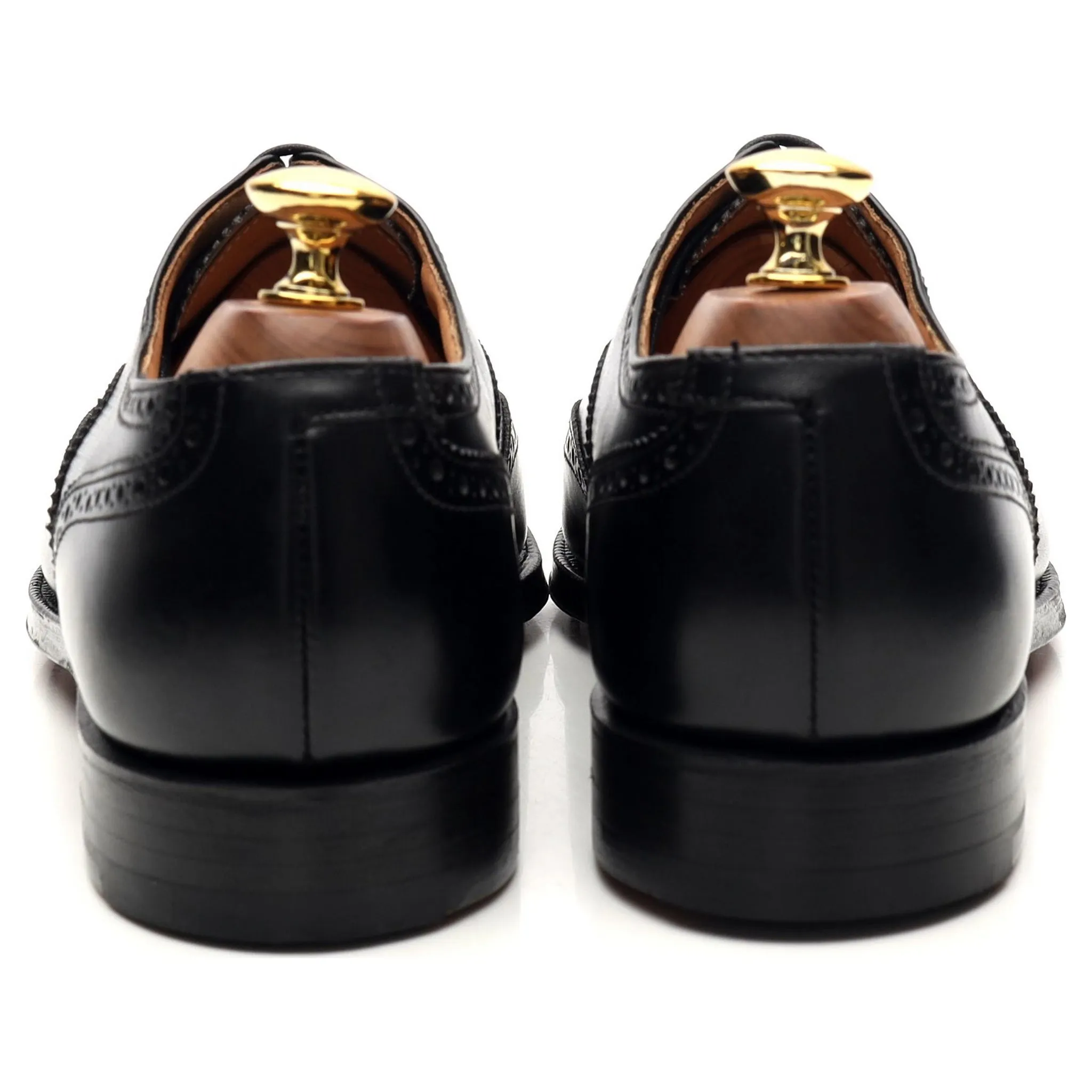 'Finsbury' Black Leather Oxford Brogues UK 6 E