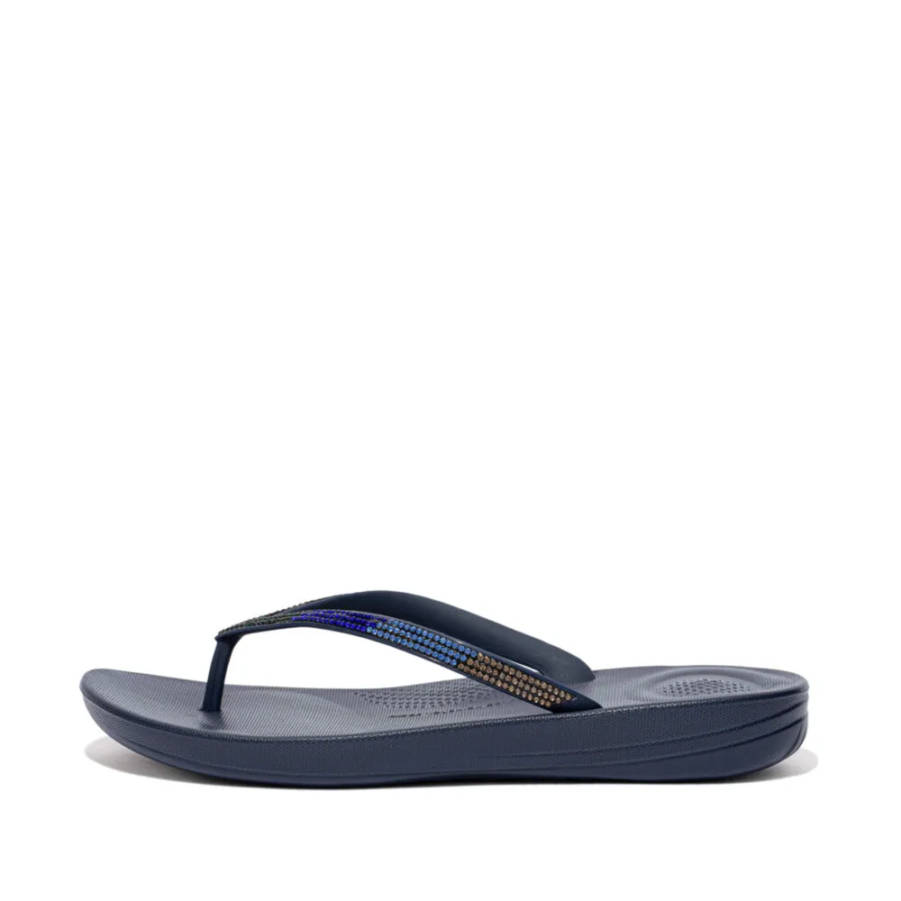 FitFlop iQushion Ombre Sparkle Thongs Navy