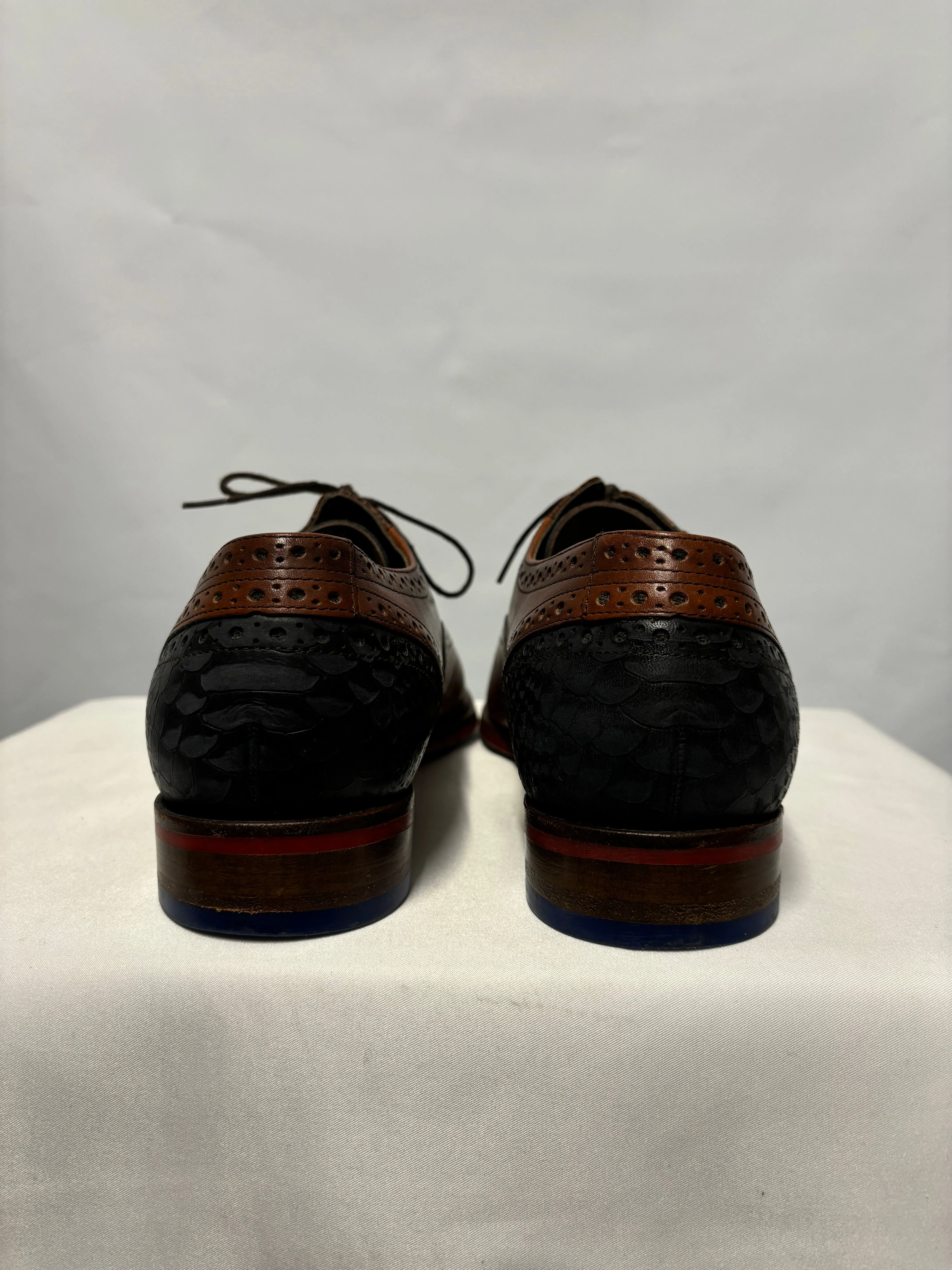 Floris Van Bommel Chestnut Brown Lace Up Shoes 9.5