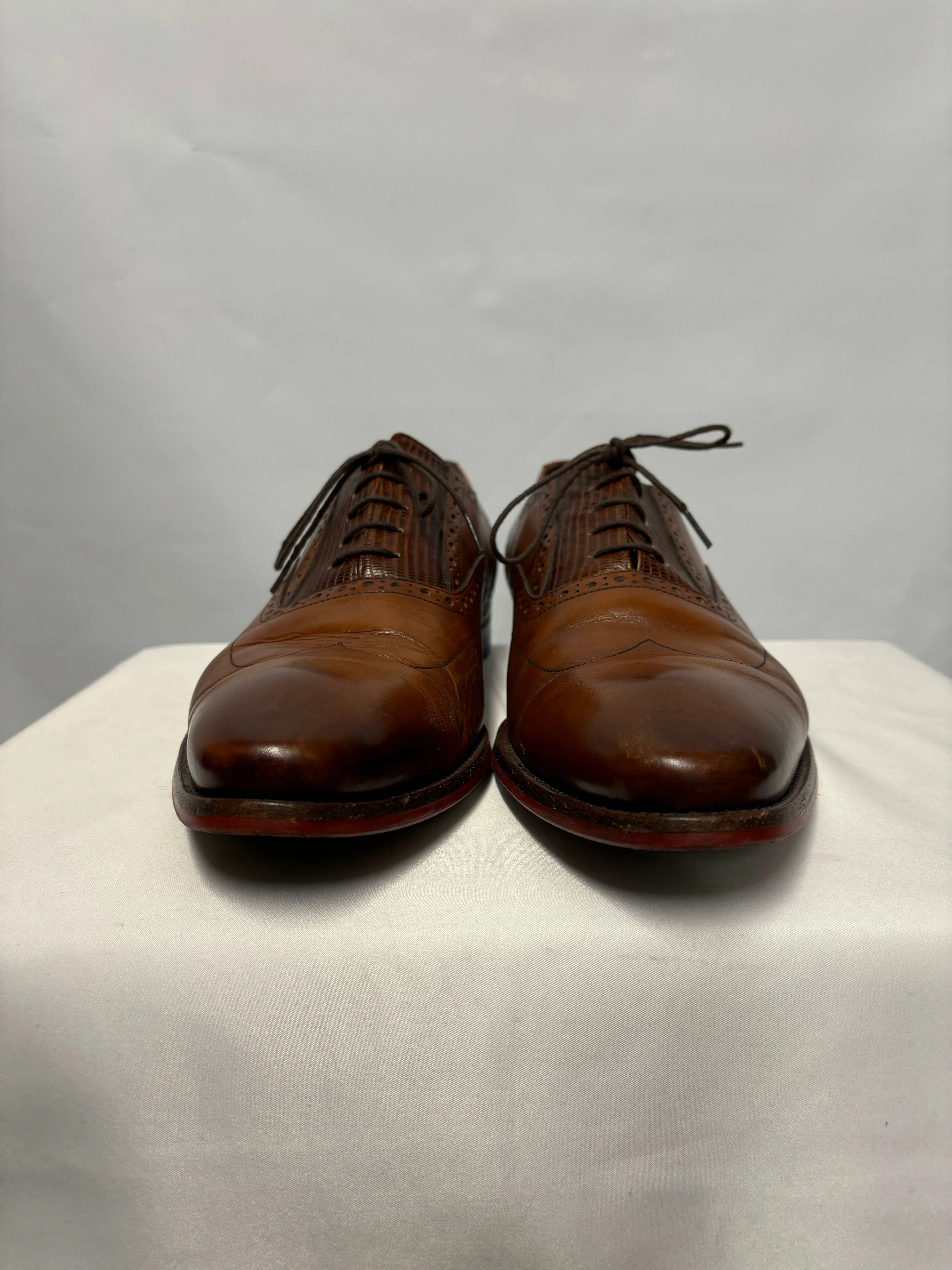 Floris Van Bommel Chestnut Brown Lace Up Shoes 9.5