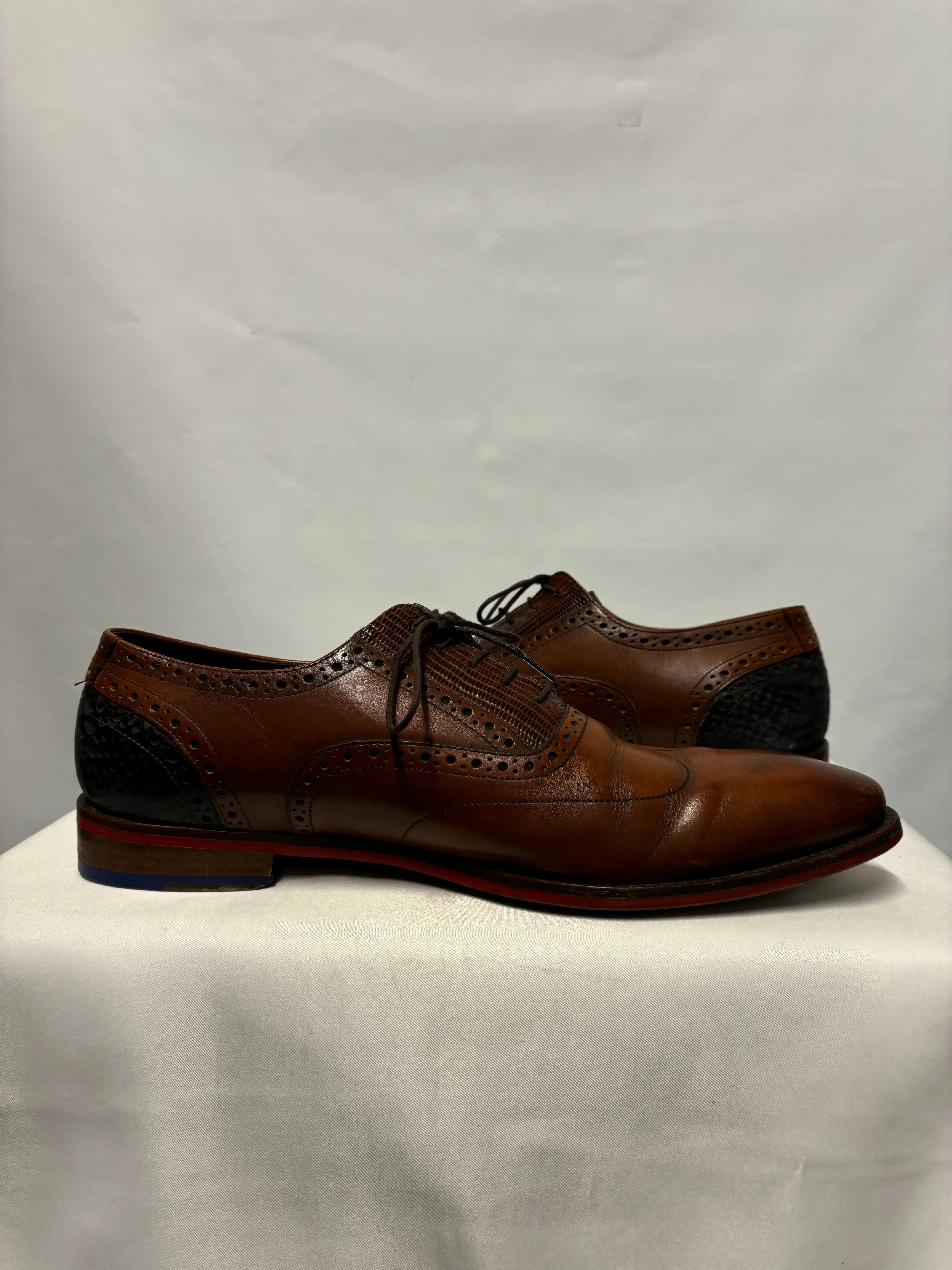 Floris Van Bommel Chestnut Brown Lace Up Shoes 9.5