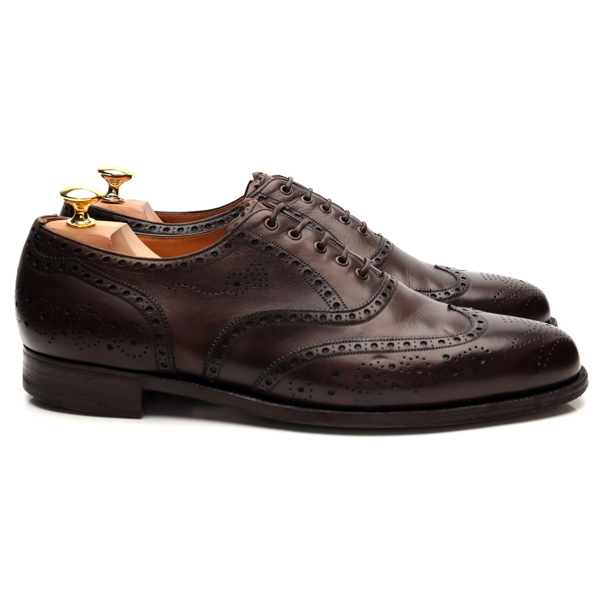 Foster & Son Dark Brown Leather Oxford Brogues UK 11 D