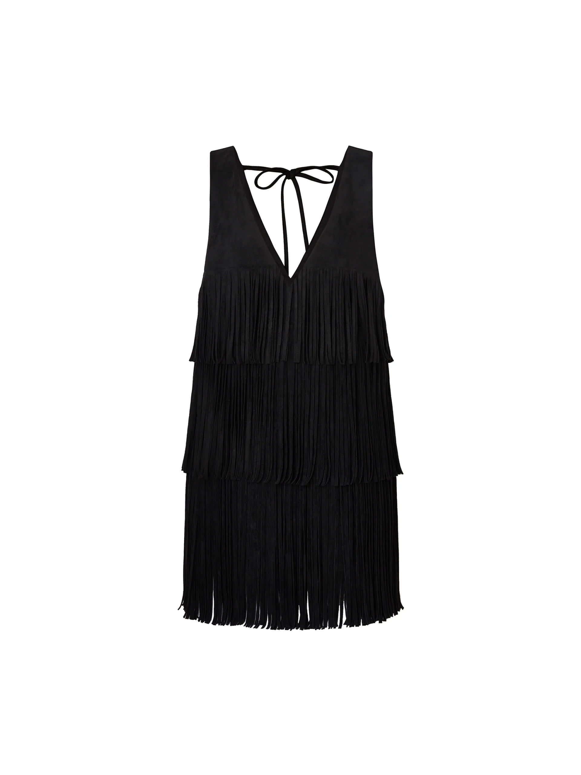 Fringed Detail Mini Dress