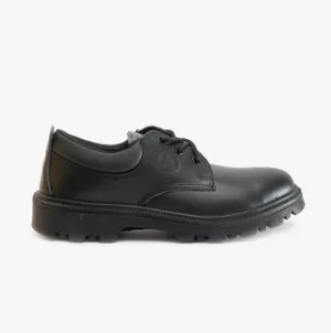 FS133 Mens Leather Safety Shoes Black