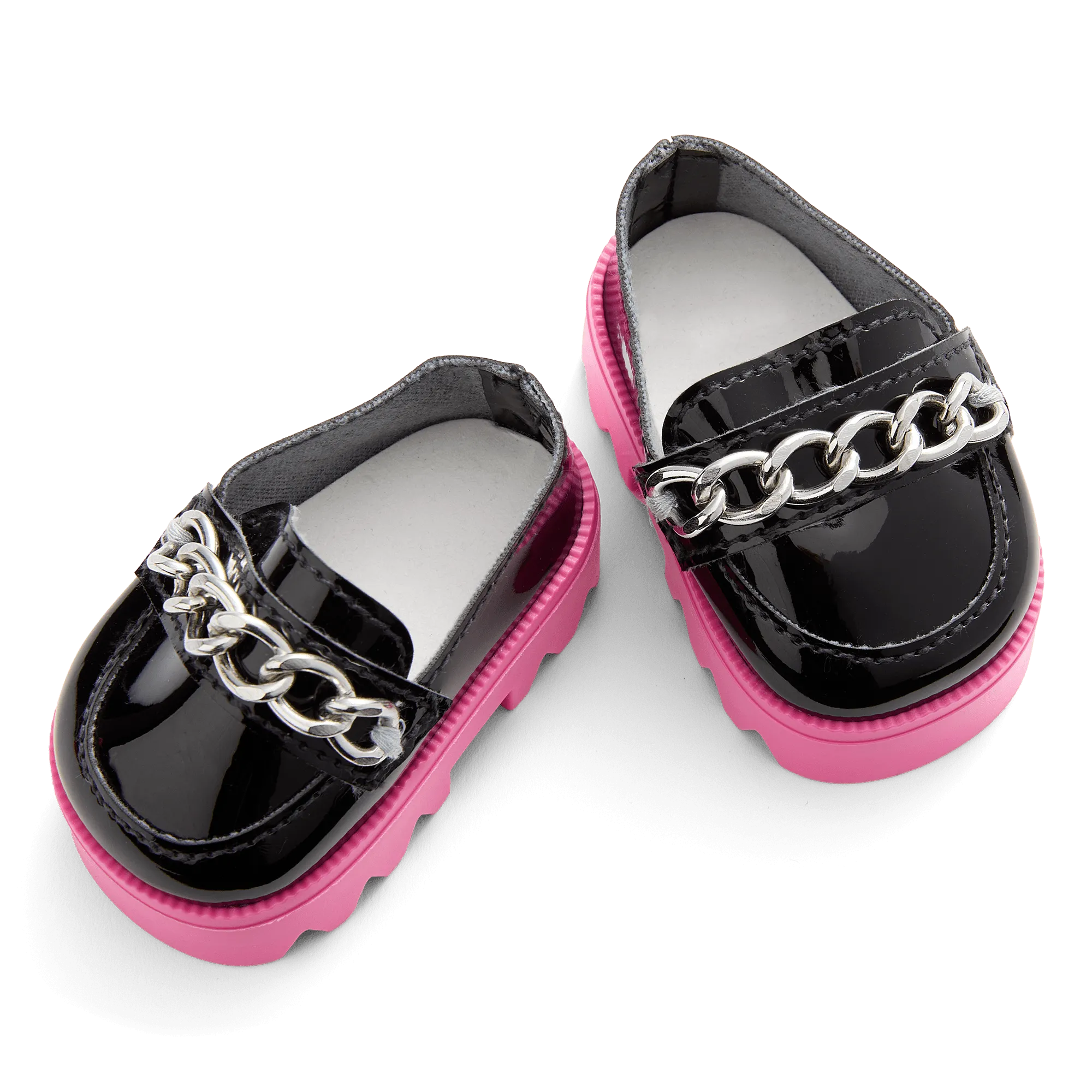 Fuchsia Flair Platform Loafers for 18-inch Dolls