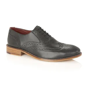 Gatsby Brogue Black - Wide Fit