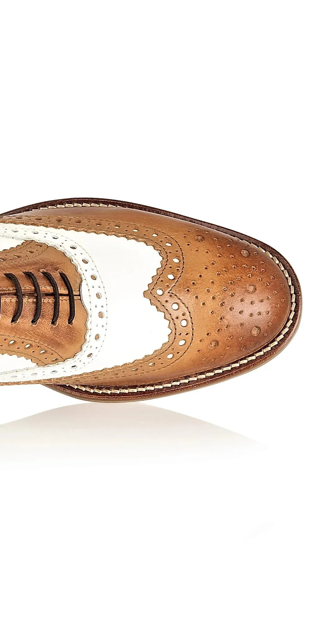 Gatsby Junior Brogue Tan / White