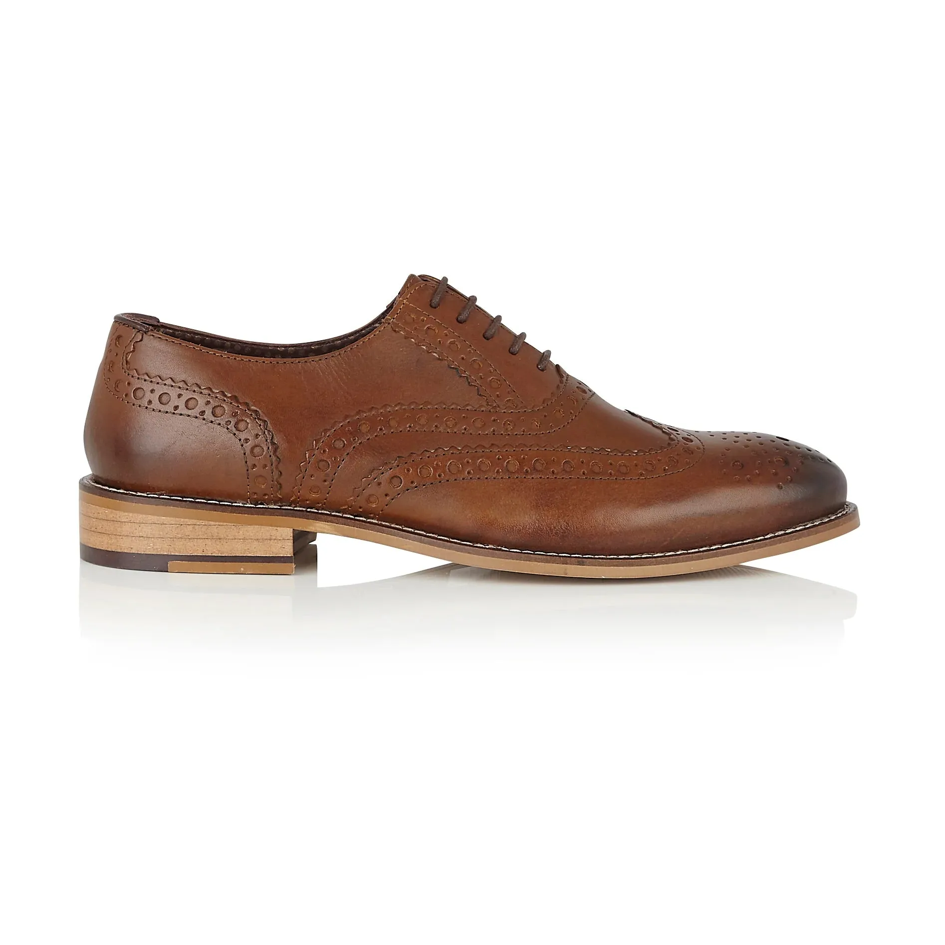 Gatsby Leather Brogue Chestnut