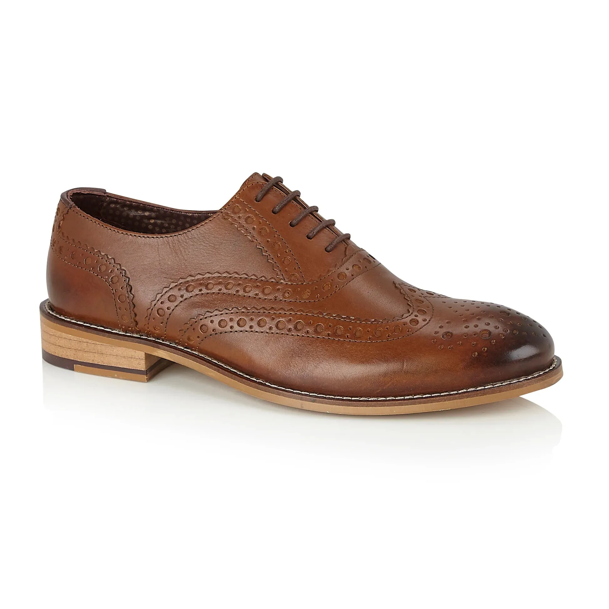 Gatsby Leather Brogue Chestnut