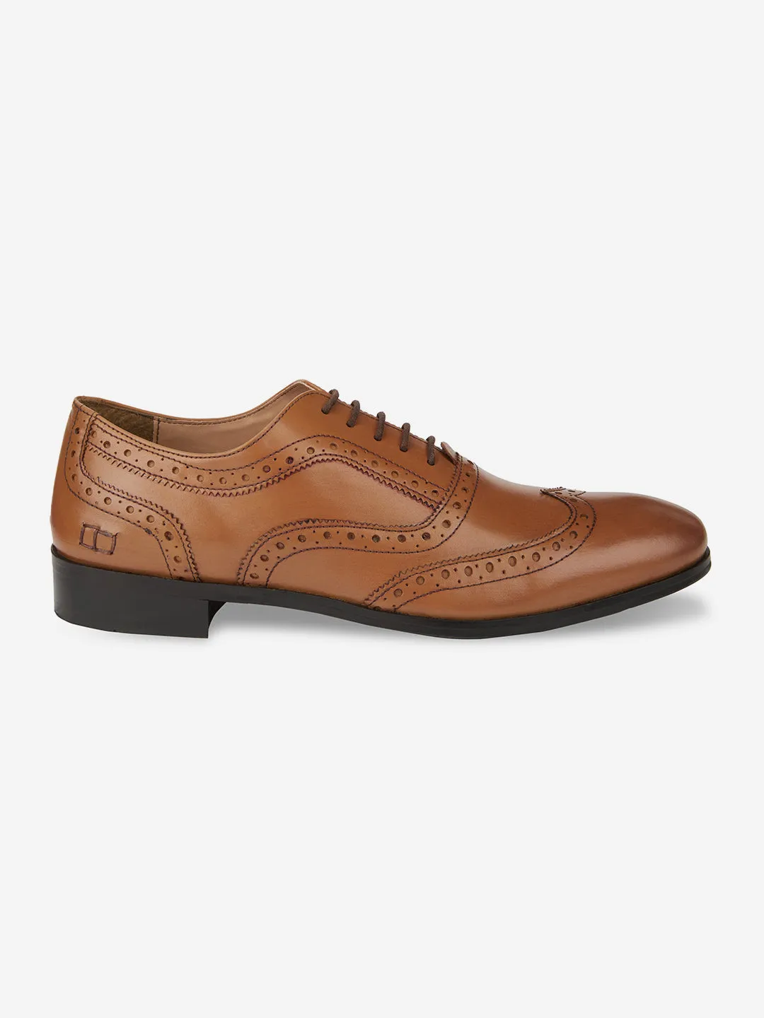 Genuine Tan Leather Formal Brogues