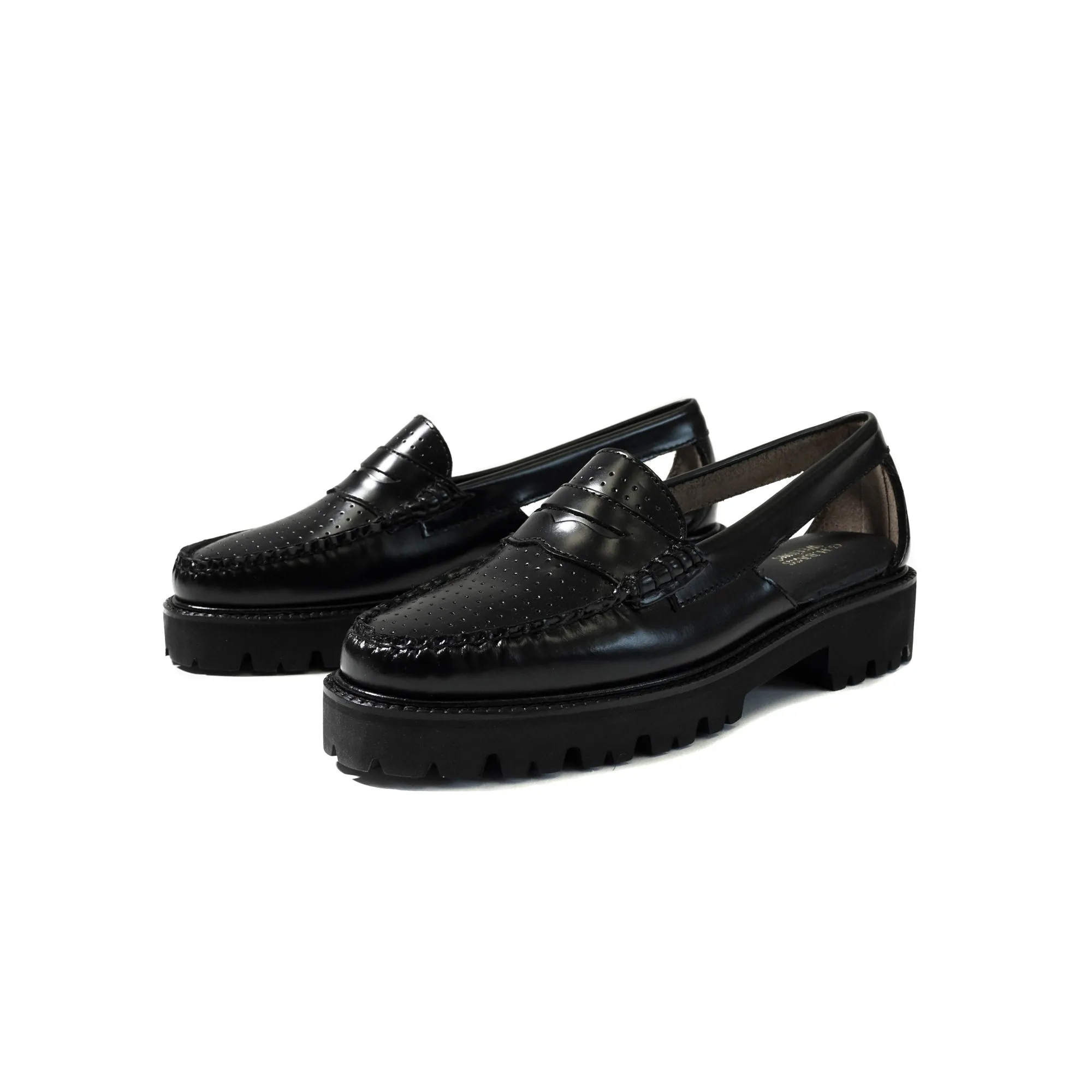 G.H. Bass Womens Summer Super Lug Weejun Loafers 'Black