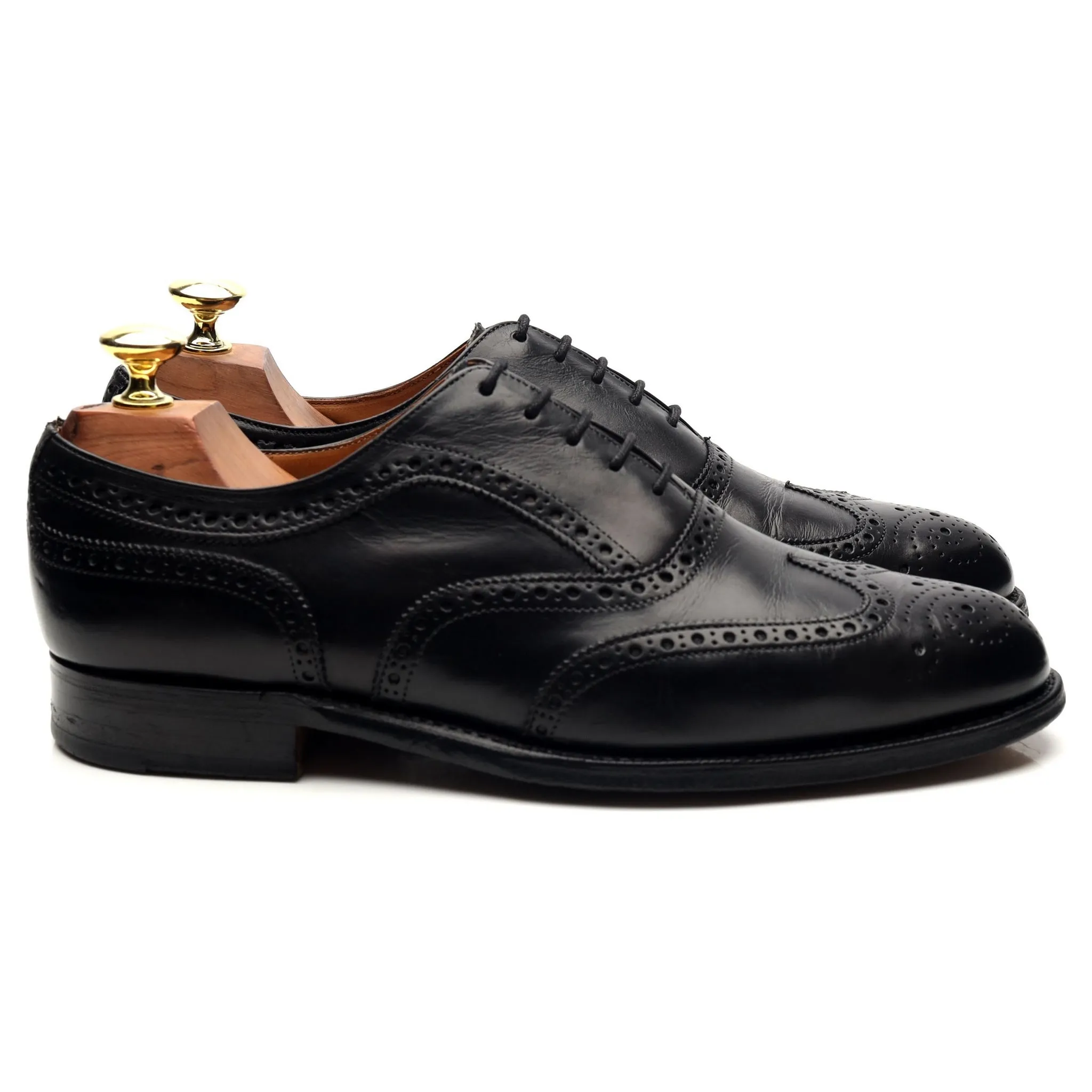 'Gilmour' Black Leather Oxford Brogues UK 7 F