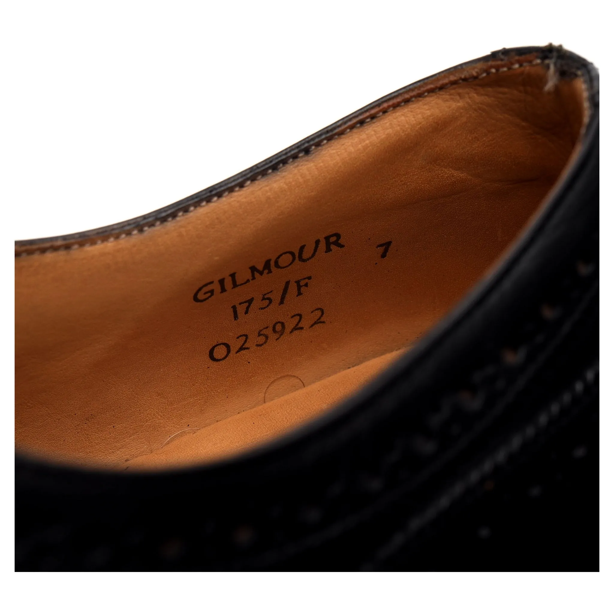 'Gilmour' Black Leather Oxford Brogues UK 7 F