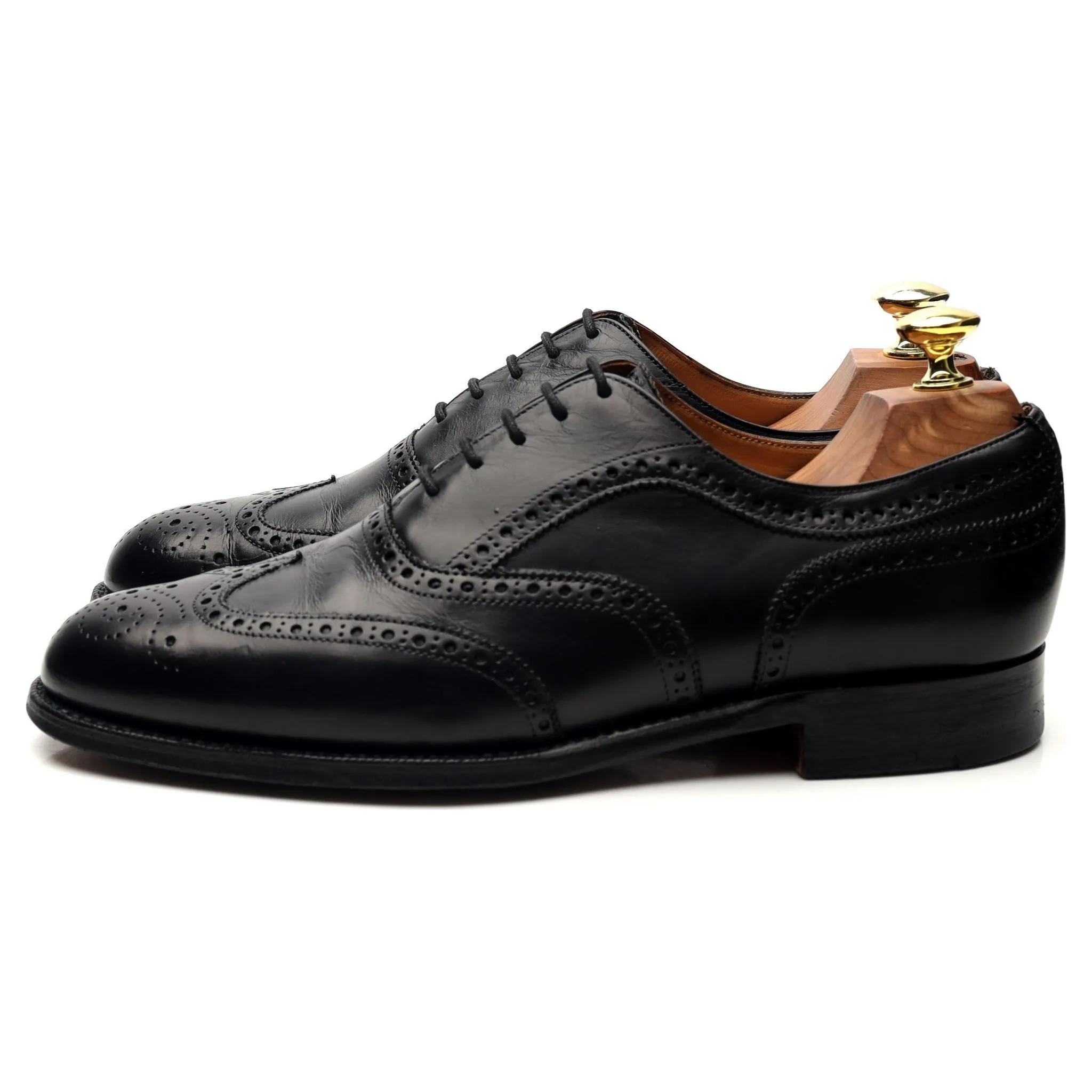 'Gilmour' Black Leather Oxford Brogues UK 7 F