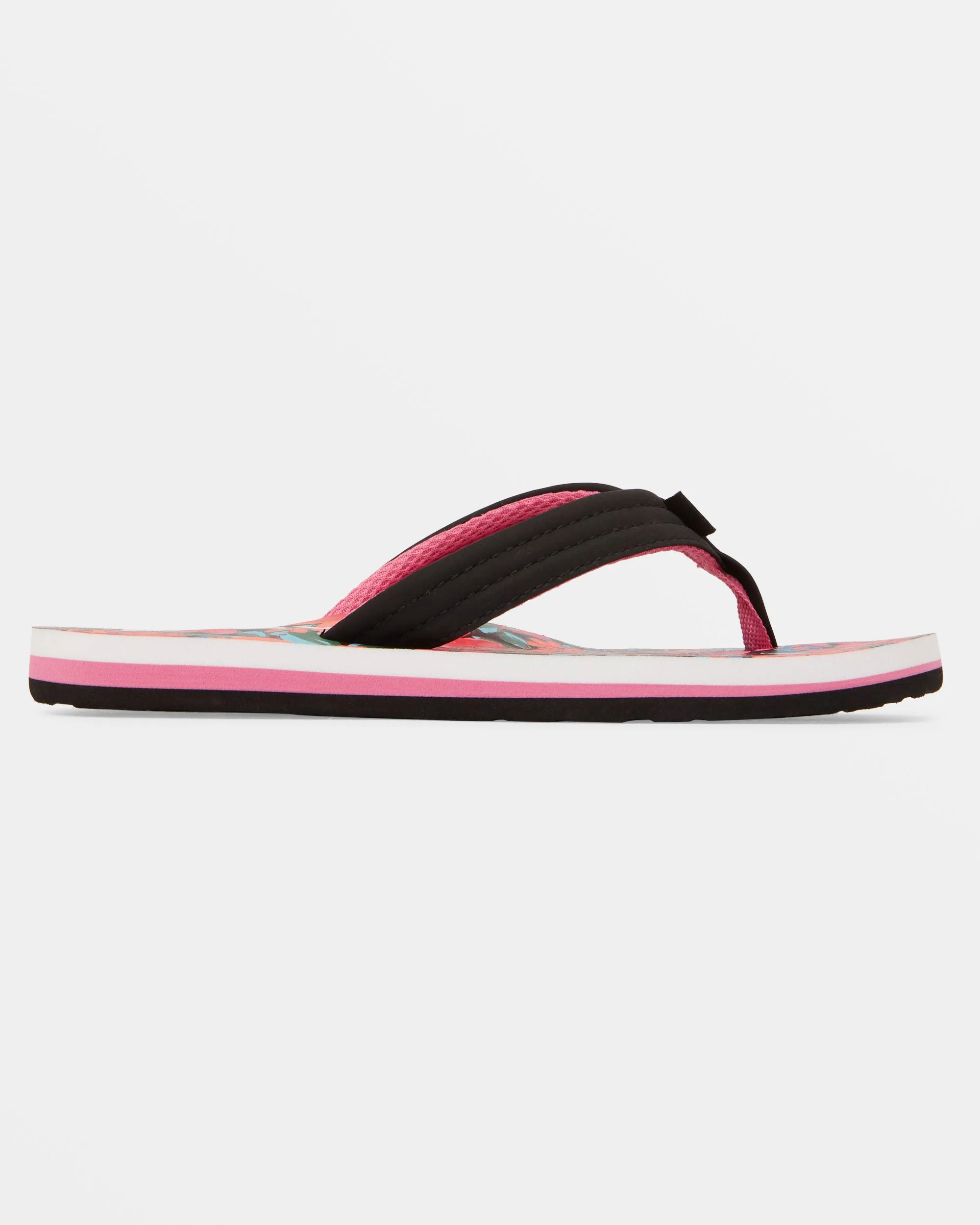 Girls 4-16 Vista Loreto Flip-Flops - Black/Cactus Flower