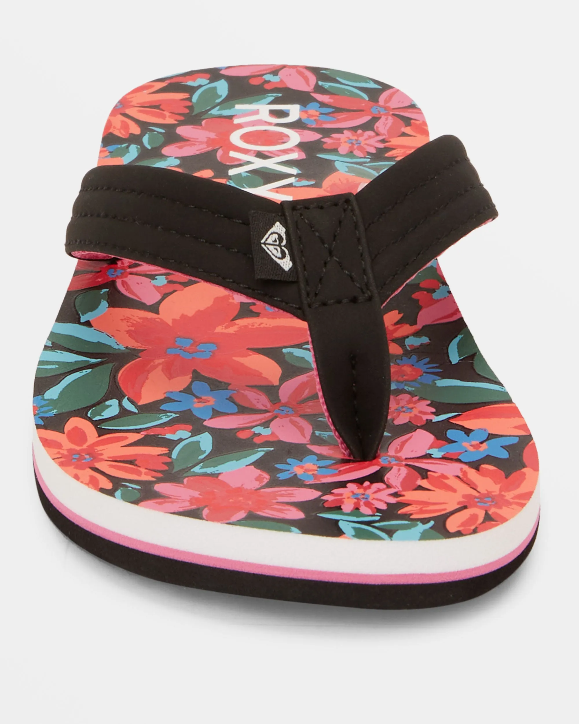 Girls 4-16 Vista Loreto Flip-Flops - Black/Cactus Flower