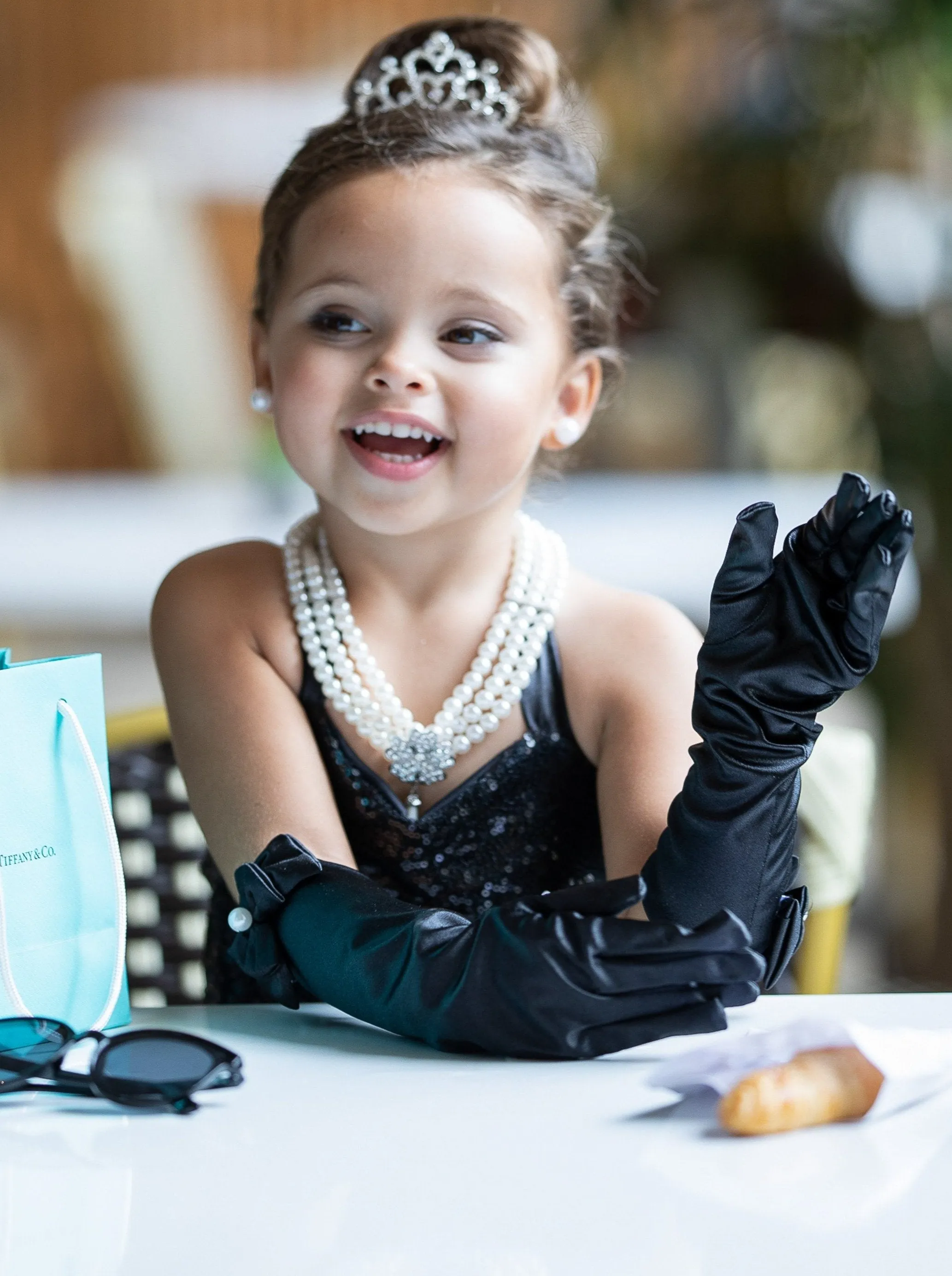 Girls Audrey Hepburn's Breakfast at Tiffany's - Inspired Sequin Tutu Dress Costume