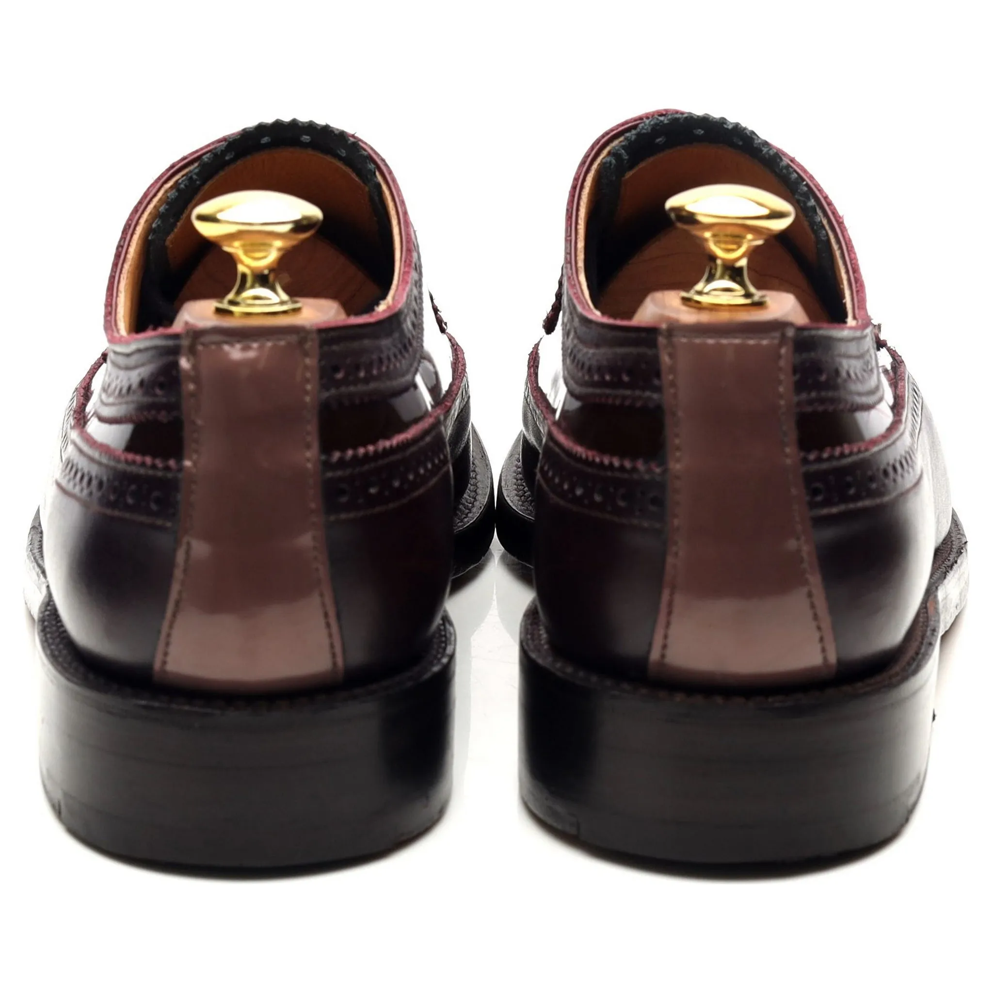 G:Lab Burgundy Leather Derby Brogues UK 8 G