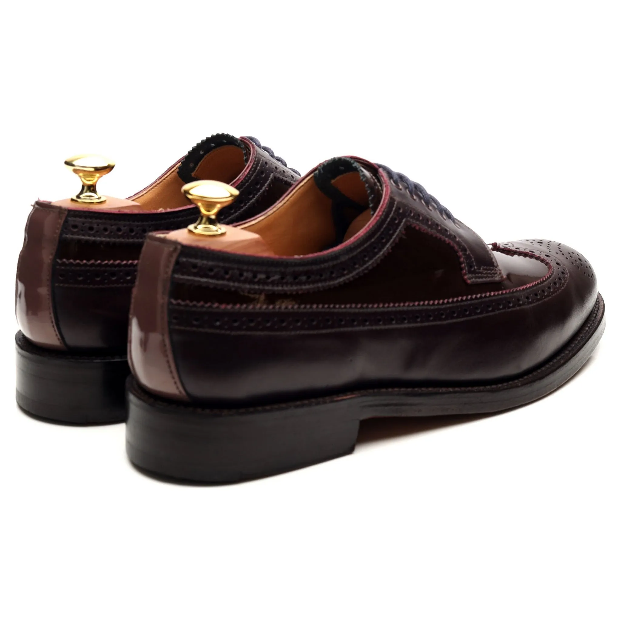 G:Lab Burgundy Leather Derby Brogues UK 8 G