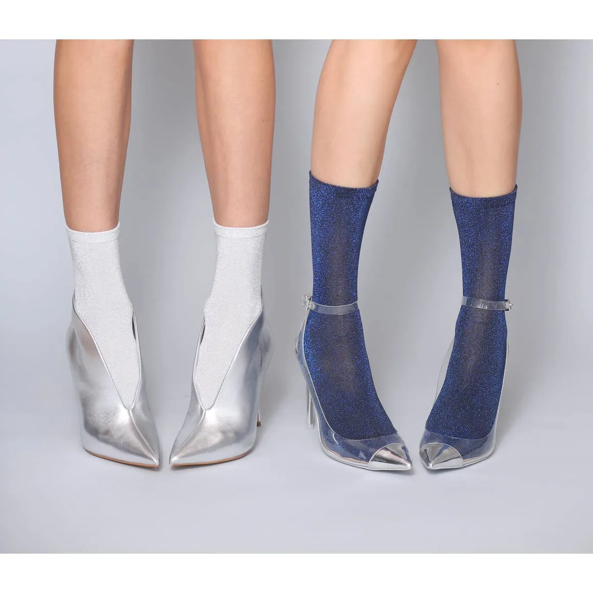 Glitterati Metallic Socks - Mid Calf